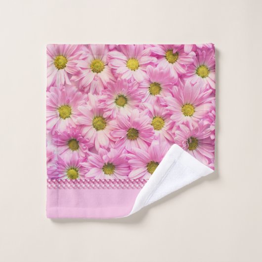 Handdoekset - Roze Gerbera Daisies Bad Handdoek (Wasdoekje)