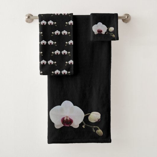 Handdoekset - Ruby-Lipped White Orchid Bad Handdoek (Insitu)
