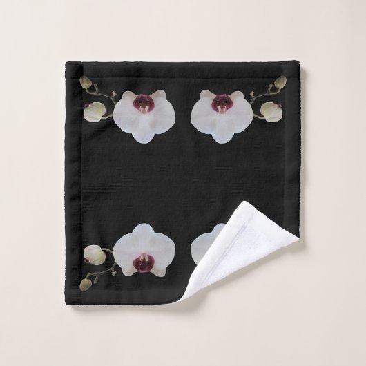 Handdoekset - Ruby-Lipped White Orchid Bad Handdoek (Wasdoekje)