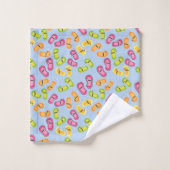 Handdoekset, Teenslippers Bad Handdoek (Wasdoekje)