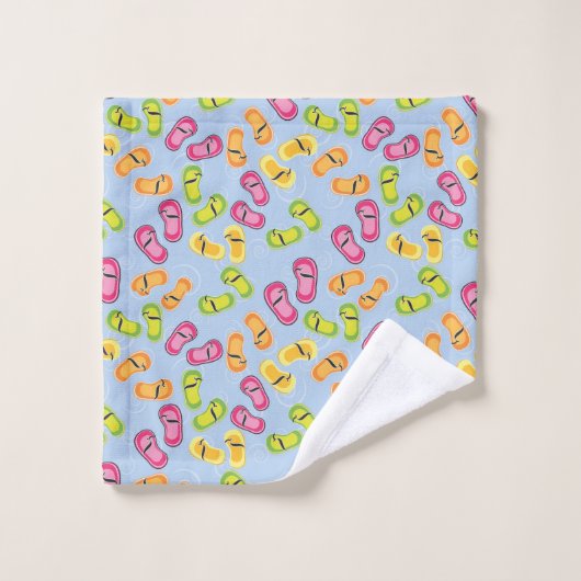 Handdoekset, Teenslippers Bad Handdoek (Wasdoekje)