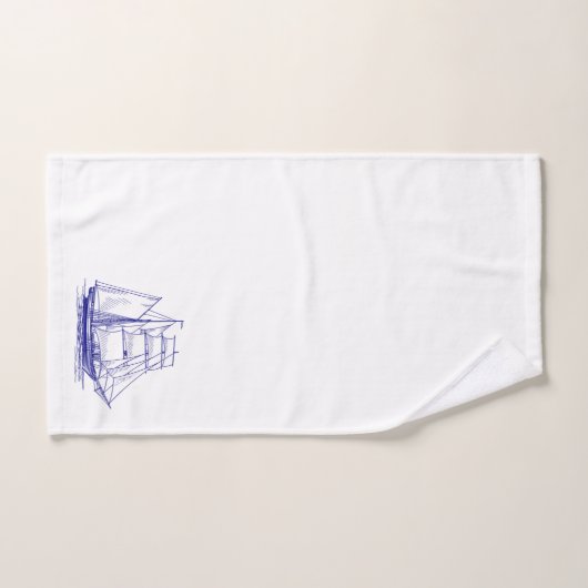 handdoekset van het chemische nautische blauwe zei bad handdoek (Handdoek)