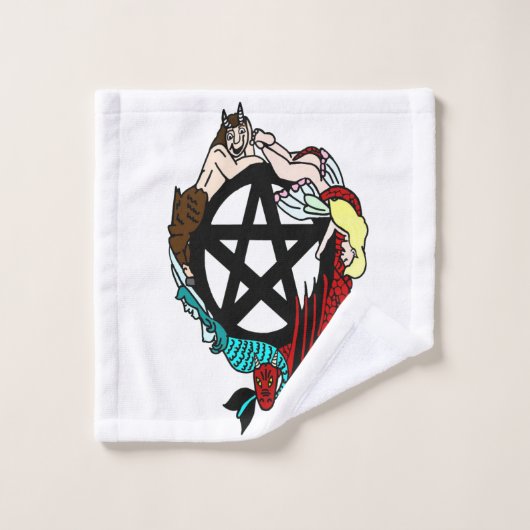Handdoekset voor pentacle- en badkamerhanddoeken bad handdoek (Wasdoekje)