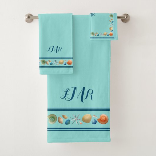 Handdoekset voor Shells & Stripes Bath Bad Handdoek (Insitu)