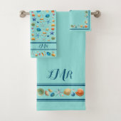 Handdoekset voor Shells & Stripes Bath Bad Handdoek (Insitu)