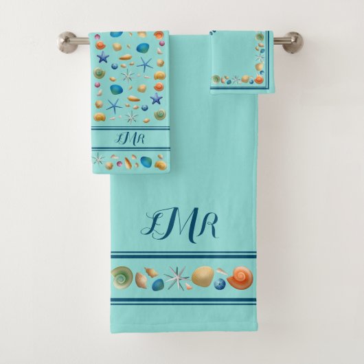 Handdoekset voor Shells & Stripes Bath Bad Handdoek (Insitu)