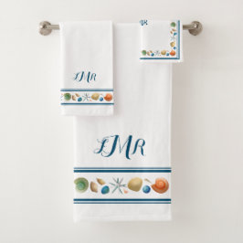 Handdoekset voor Shells & Stripes Bath Bad Handdoek