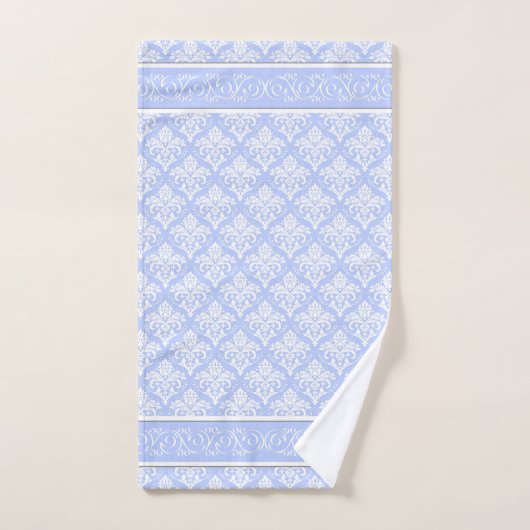Handdoekset - Wedgewood Blue Damask Bad Handdoek (Handdoek)