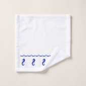 Handdoekset - Zeeen paarden en golven Bad Handdoek (Wasdoekje)