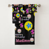 Handdoeksets, #5 Happy 5th Birthday Black Bad Handdoek (Insitu)