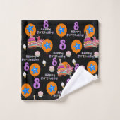 Handdoeksets, #8 Happy 8th Birthday Bad Handdoek (Wasdoekje)