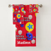 Handdoeksets, #9 Happy 9th Birthday Bad Handdoek (Insitu)