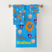 Handdoeksets, Happy 6th Birthday #6 Blue Bad Handdoek (Insitu)