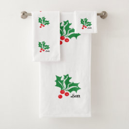 Handdoeksets: Mistletoe Bad Handdoek