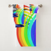 Handdoeksets Seagulls kleurrijke kleuren Bad Handdoek (Insitu)