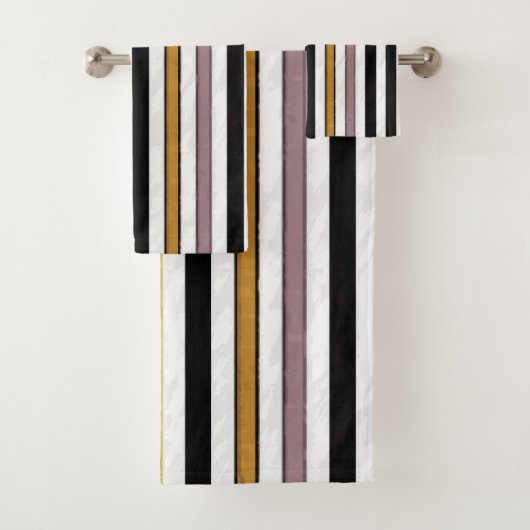 Handdoeksets Stripes Bad Handdoek (Insitu)
