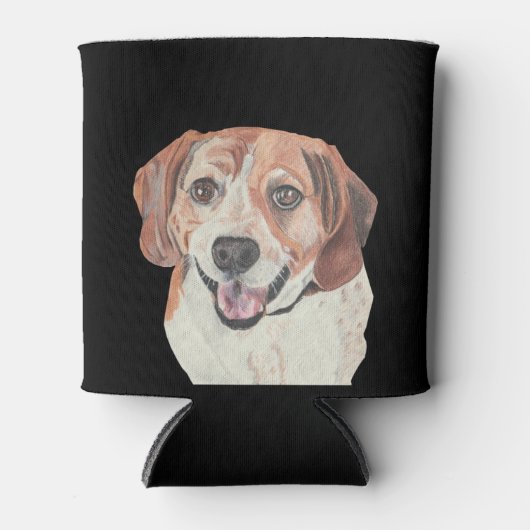  handdragende beagle Koelbox Blikjeskoeler (Voorkant)