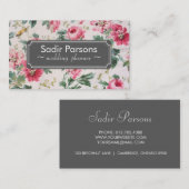  handdragende bloemen visitekaartje (Voorkant / Achterkant)