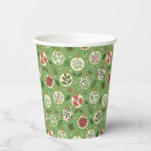 HandDrawn Christmas Ornament Paper Cups Papieren Bekers (Links)