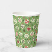 HandDrawn Christmas Ornament Paper Cups Papieren Bekers (Rechts)