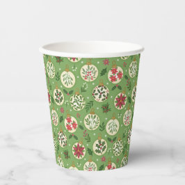 HandDrawn Christmas Ornament Paper Cups Papieren Bekers