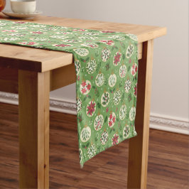 HandDrawn Christmas Ornament Table Runner Medium Tafelloper