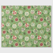 HandDrawn Christmas Ornament Wrapping Paper Roll Cadeaupapier (Vlak)