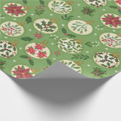 HandDrawn Christmas Ornament Wrapping Paper Roll   Cadeaupapier (Hoek)