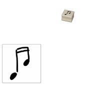 handdrawn music note rubberstempel (Gestempeld)