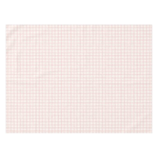 HandDrawn Organic Grid Check Ballet Pink Tafelkleed (Voorkant (Horizontaal))
