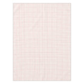 HandDrawn Organic Grid Check Ballet Pink Tafelkleed (Voorkant)