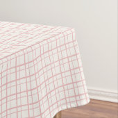 HandDrawn Organic Grid Check Ballet Pink Tafelkleed (Voorbeeld)
