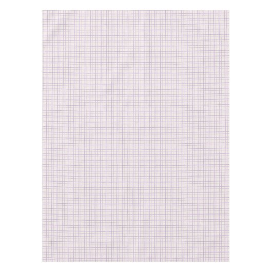 HandDrawn Organic Grid Check Dusty Lilac Tafelkleed (Voorkant)