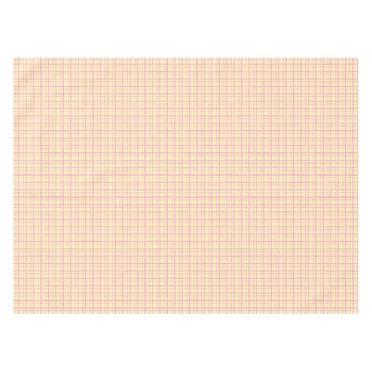 HandDrawn Organic Grid Check Sunshine Yellow Tafelkleed (Voorkant (Horizontaal))