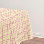 HandDrawn Organic Grid Check Sunshine Yellow Tafelkleed (Voorbeeld)