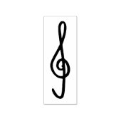 handdrawn treble clef  rubberstempel (Afrduk)