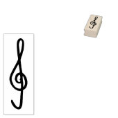 handdrawn treble clef  rubberstempel (Gestempeld)