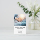 handdruk | handelsovereenkomst | Financials Visitekaartje (Staand voorkant)