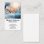 handdruk | handelsovereenkomst | Financials Visitekaartje (Voorkant / Achterkant)