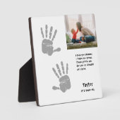 Handdruk met foto- en gedicht moederdag fotoplaat (Voorkant)