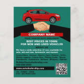 Handdruk ontwerp, Auto Dealership Adverteren Flyer (Voorkant)