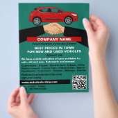 Handdruk ontwerp, Auto Dealership Adverteren Flyer (Hand)