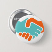 Handdruk samen ronde button 5,7 cm (Voorkant /achterkant)