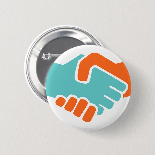 Handdruk samen ronde button 5,7 cm (Voorkant /achterkant)