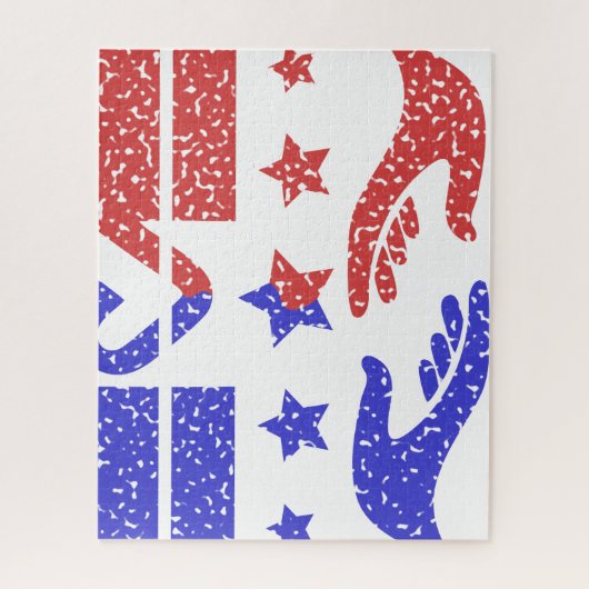 Handdruk van nationale plicht legpuzzel (Verticaal)