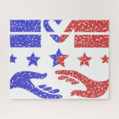 Handdruk van nationale plicht legpuzzel (Horizontaal)