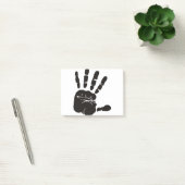 Handdruk zwart post-it® notes (Kantoor)