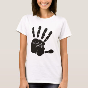 Handdruk zwart t-shirt