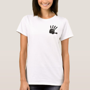 Handdruk zwart t-shirt