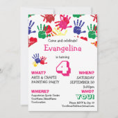 handdrukken Kinderen Uitnodiging van Birthday (Voorkant)